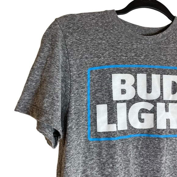 Budlight Graphic Tee Short Sleeve Heathered Gray Women’s Small - Picture 2 of 5